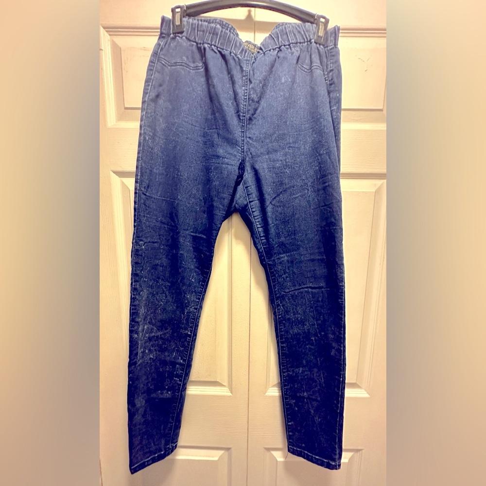 Denim elastic waist jeans Sz 14